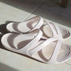 CROCS Women's Barely Pink Kadee II Strappy Sandals Sz. 9